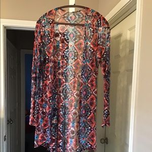 Colorful transparent throw jacket